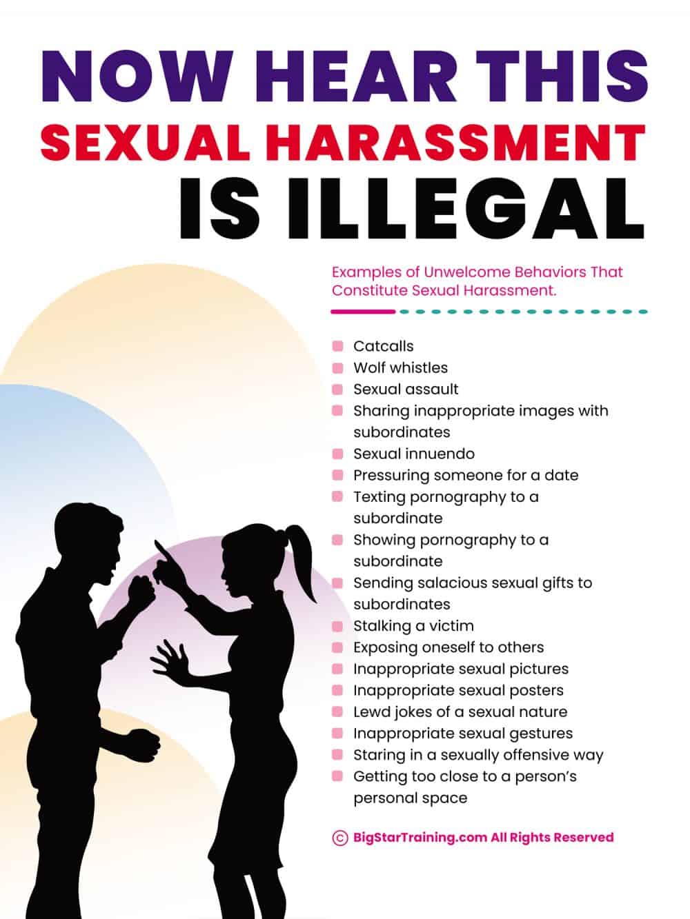 Sexual Harassment Is Illegal Military Poster Big Star Training 