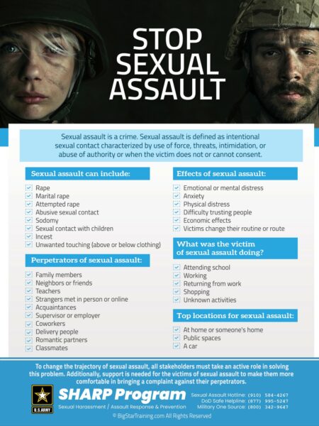 Stop Sexual Assault (Military Poster) (18x24)